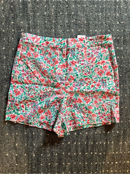 J. Crew Pants - J. Crew Floral High-Waist Shorts in Pink and Green